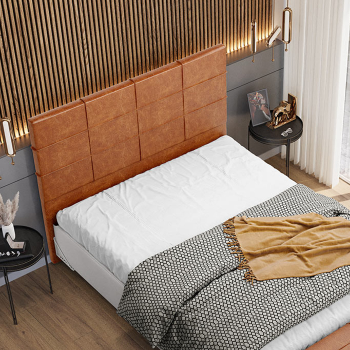 Cabeceira Cama Box Casal King 195 cm Roma W01 Couríssimo Camel - Lyam em Oferta na Shopee
