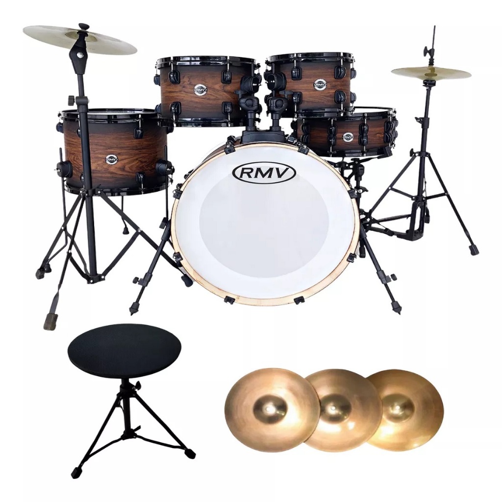 Bateria Rmv Crossroad Cross 22'' Acabamento Revestido.Cor  Tabaco