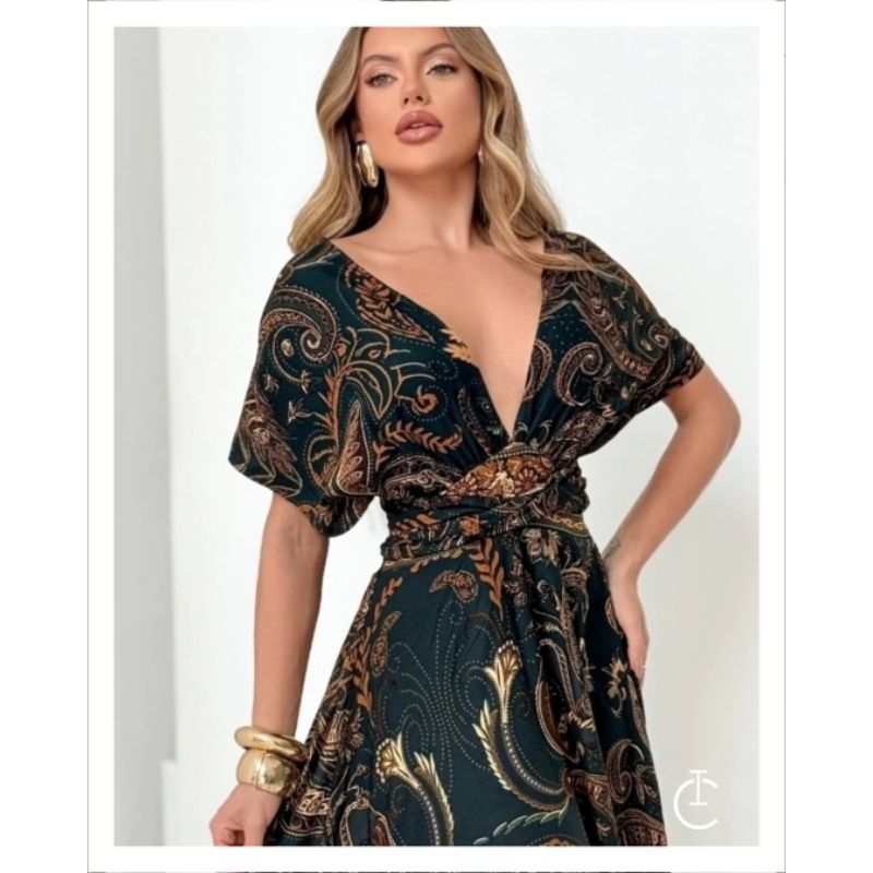 Vestido amarração Cleópatra