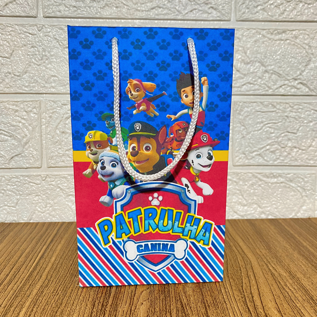 KIT PEGUE E MONTE SACOLINHAS  para Festa Mimos Lembrancinhas Aniversário PATRULHA CANINA em Oferta na Shopee