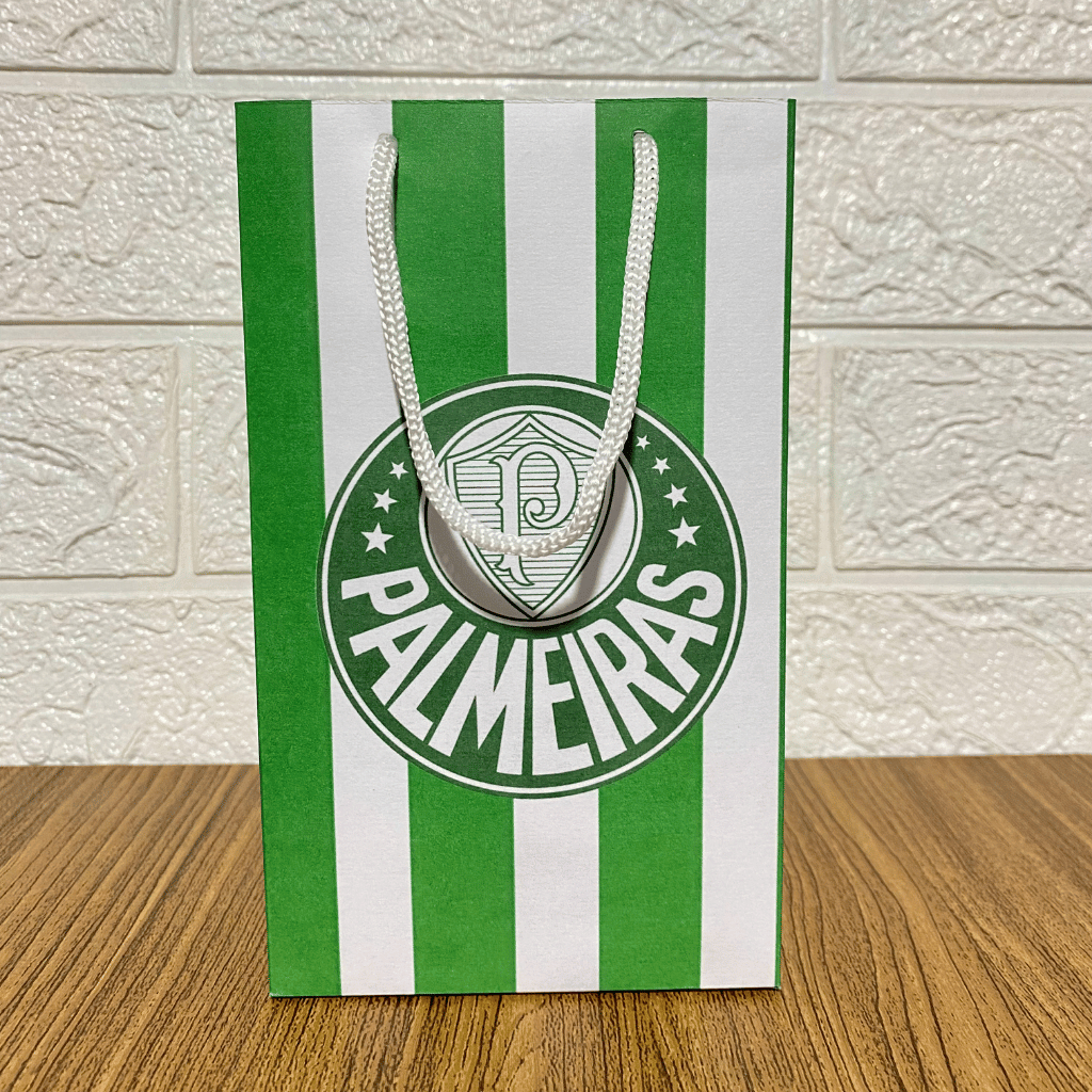 SACOLINHA PALMEIRAS  KIT PEGUE E MONTE SACOLINHAS para Festa Mimos Lembrancinhas Aniversário PALMEIRAS FC em Oferta na Shopee