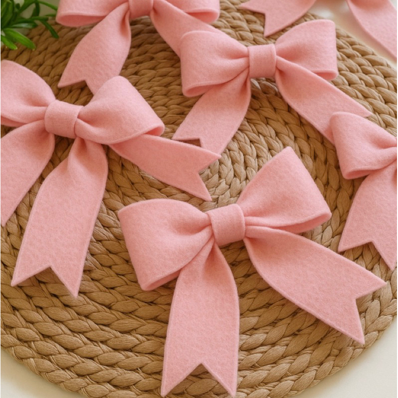 Laços rosa  delicado 8x8cm 12x12 cm 15 x15cm