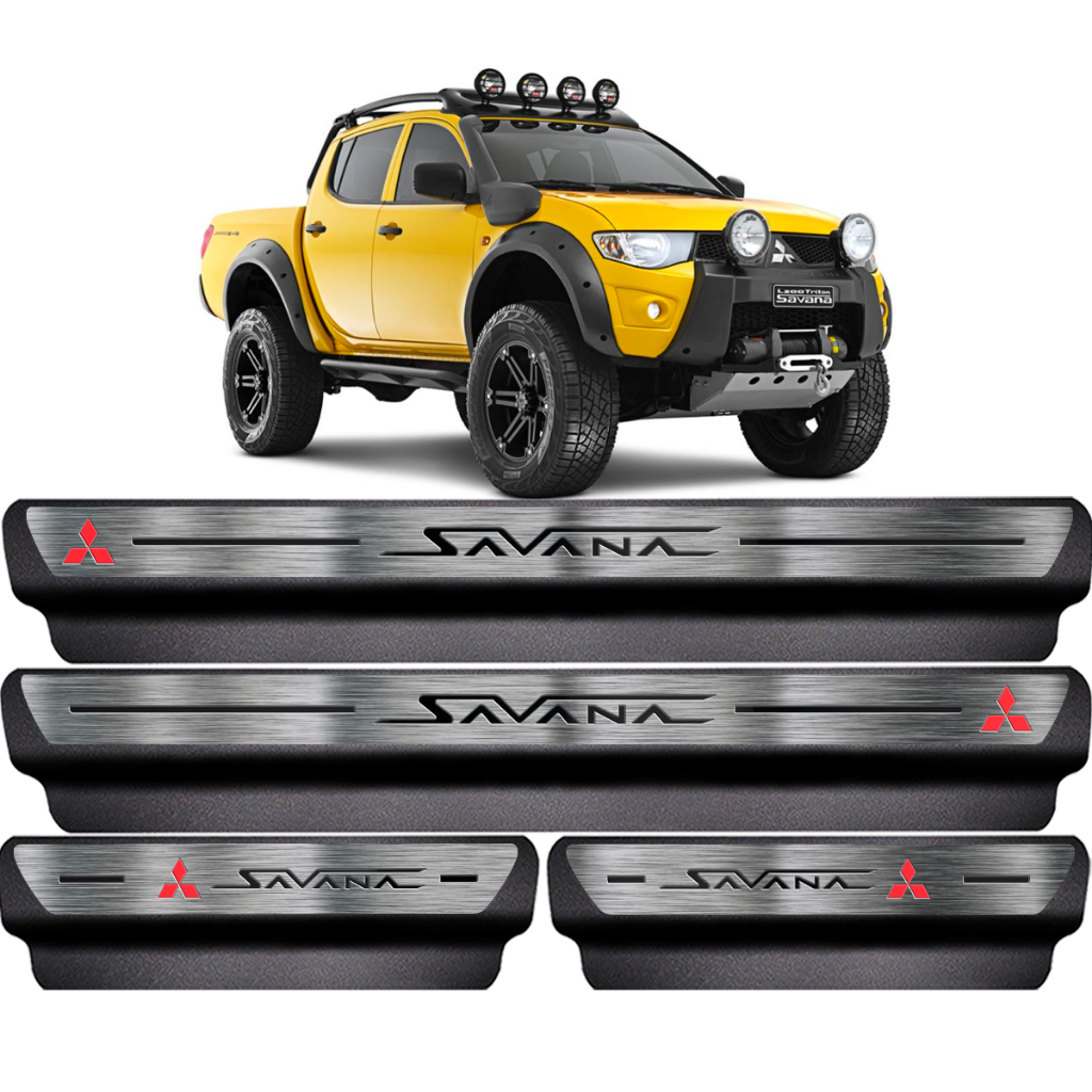 Soleira Aço Inox para Mitsubishi L200 Savana