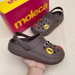 Babuche Sandália Leve Feminina Moleca Pingentes Confortável Acolchoado Estilo Moda