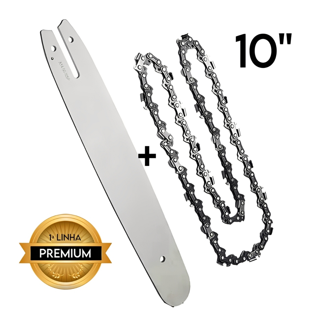 Kit Sabre + Corrente 10 Polegadas P/ Motosserra 26 Dentes PREMIUM em Oferta na Shopee