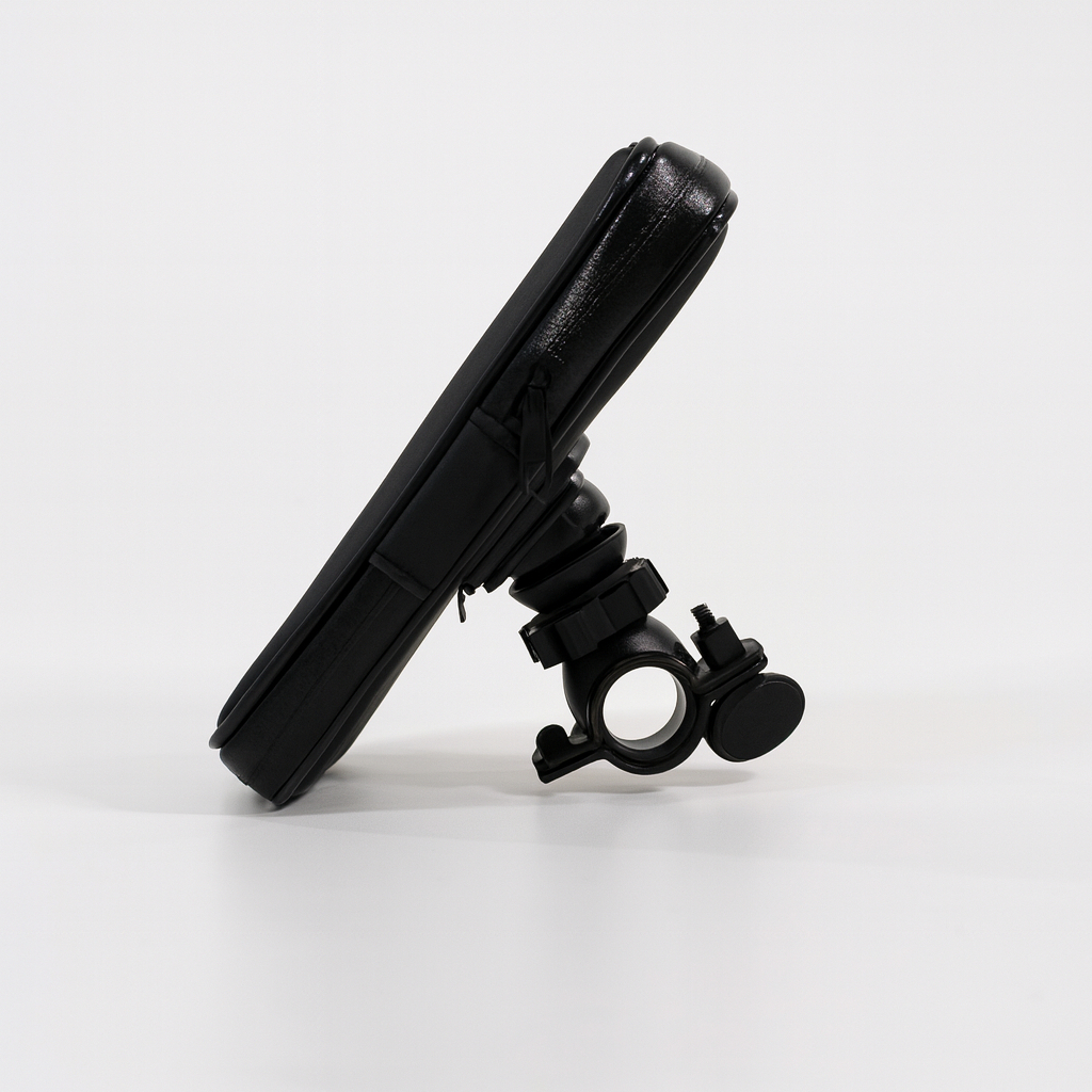 Suporte Celular Impermeável Moto/Bike – Case Reforçado à Prova d’Água p/ GPS até 6.6”