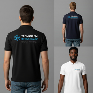 Camisa Polo Piquet Uniforme Trabalho Técnico Refrigeração Gola em Oferta na Shopee