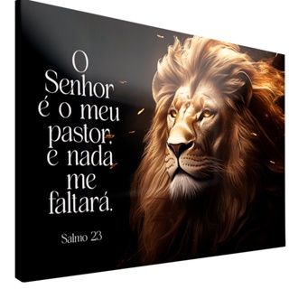 quadros leão o senhor é o meu pastor e nada me faltará para parede casa sala cozinha escritorio em Oferta na Shopee