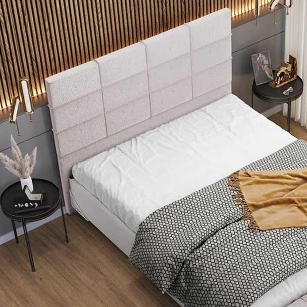 Cabeceira Cama Box Casal King 195 cm Roma W01 Linho Bege - Lyam