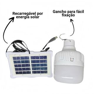 80w/100w/150w Painel Solar Portátil - Lâmpada LED para Camping - 2,6M - Emergências ao Ar Livre