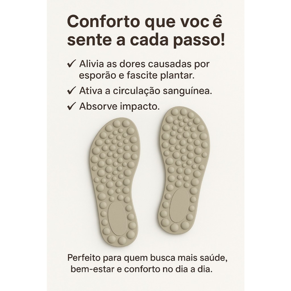 Kit ParesPalmilha Ortopédica Para Dores nos Pés Fascite Plantar Esporão Confortável Promoção
