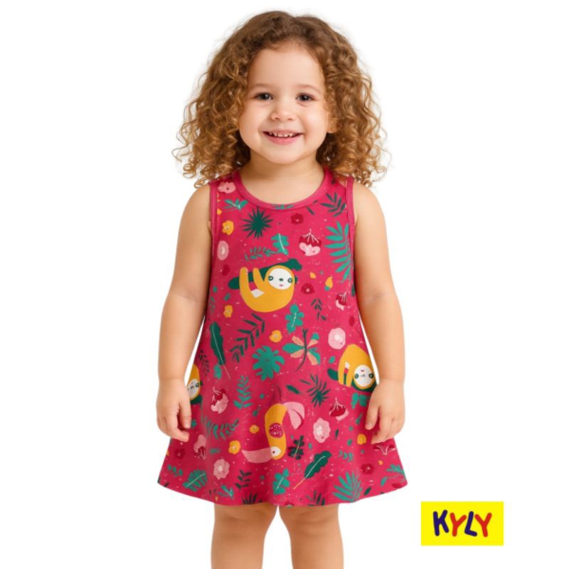 Vestido Infantil Verão Kyly 100% algodão Tamanhos 1 ao 3 1001266