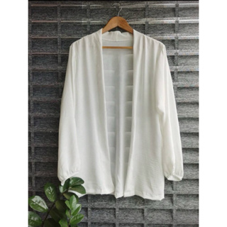 Kimono Saida de praia feminina ELEGANTE curto camisa manga longa blusao simples sem botao verao em Oferta na Shopee