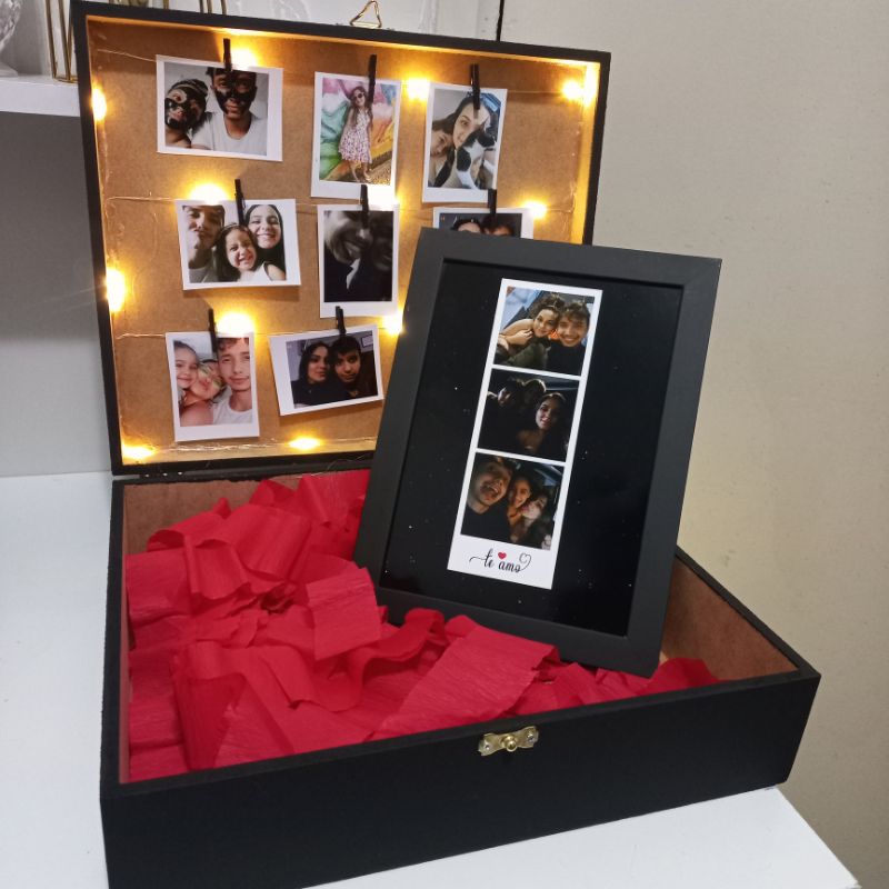 Cesta Led em MDF *MODELO LIMITADO* para namorados pai mãe envio imediato