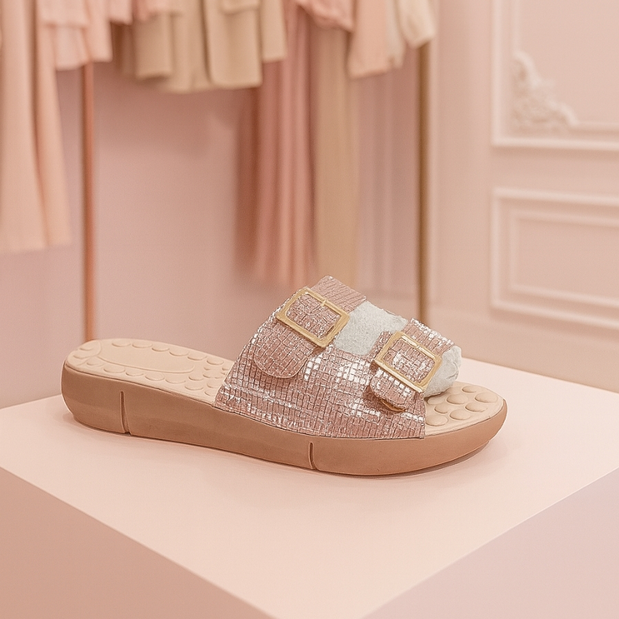 Chinelo Feminino Ortopédico de Luxo Brilho Elegante Confortável Papete Macia para Dores nos Pés Ano Novo em Oferta na Shopee