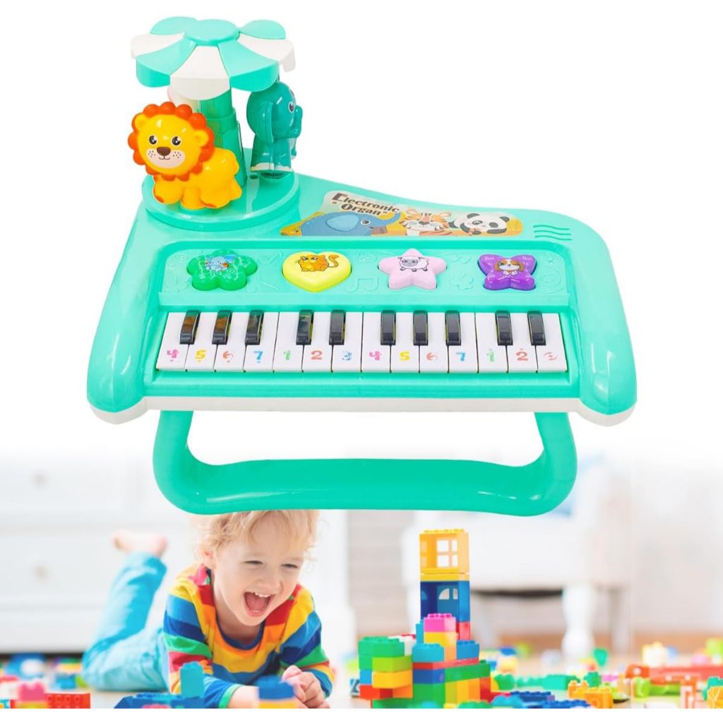 Teclado Musical Infantil Som Luzes Carrossel - Toys Import J24061656 em Oferta na Shopee