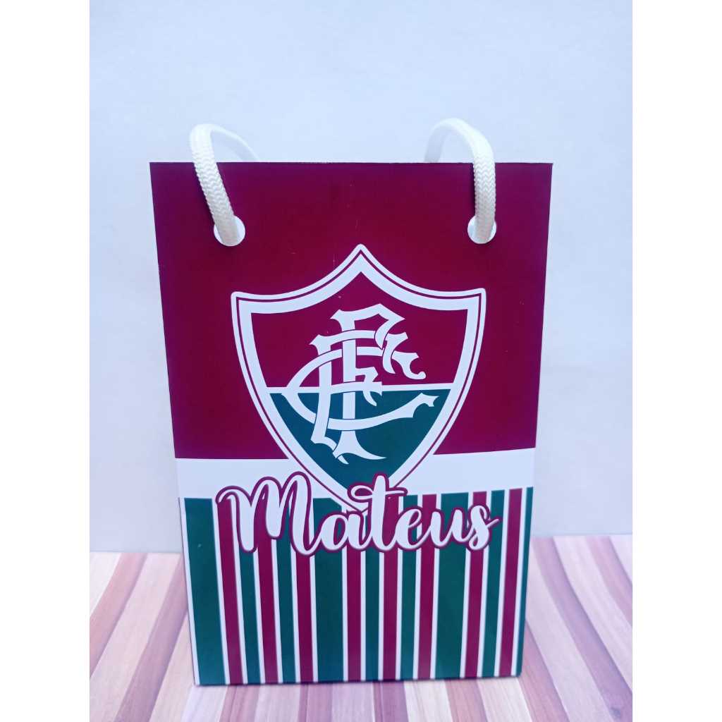 Sacolinha personalizada Time Fluminense PEGUE E MONTE Lembrancinha de aniversário Sacolinha surpresa