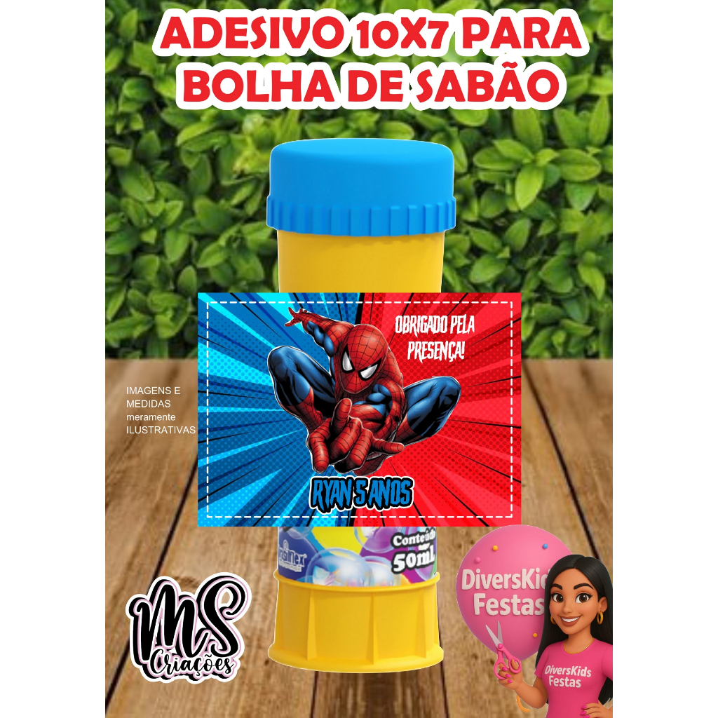 Kit  Adesivos Bolhas de Sabão, (TODOS OS TEMAS)Lembrancinhas Aniversário Personalizadas.