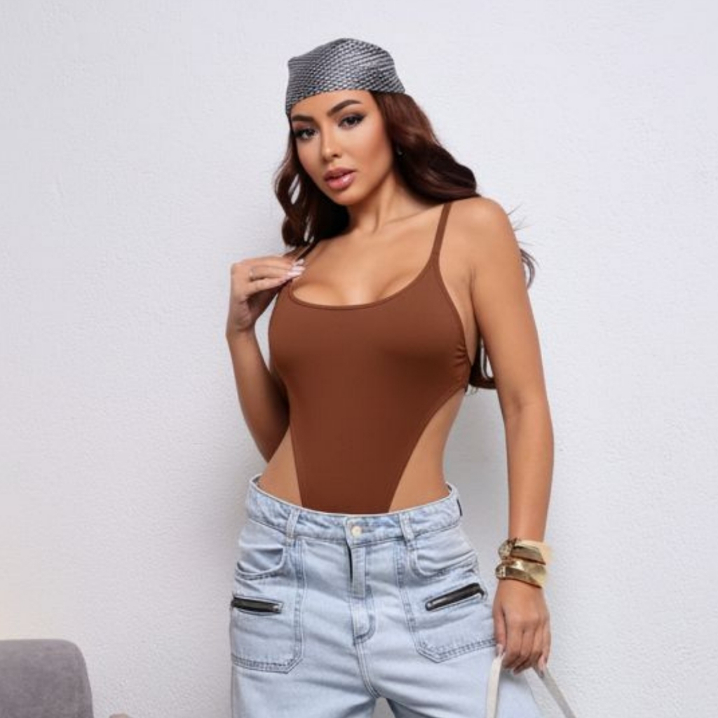 Body Bori Collant Feminino Cavado Cavadão Asa Delta Com Alça Costas Nua Sensual Modelador Sem Transparência Com Elastano em Oferta na Shopee