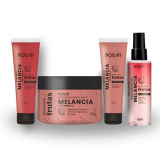 Kit Banho Melancia Completo Corpo e Rosto Linha Porán Bem me Quero Frutas Feminino em Oferta na Shopee