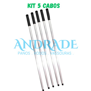 KIT CABOS ALUMINIOS 1,25 MTS P-RODOS E VASSOURAS em Oferta na Shopee
