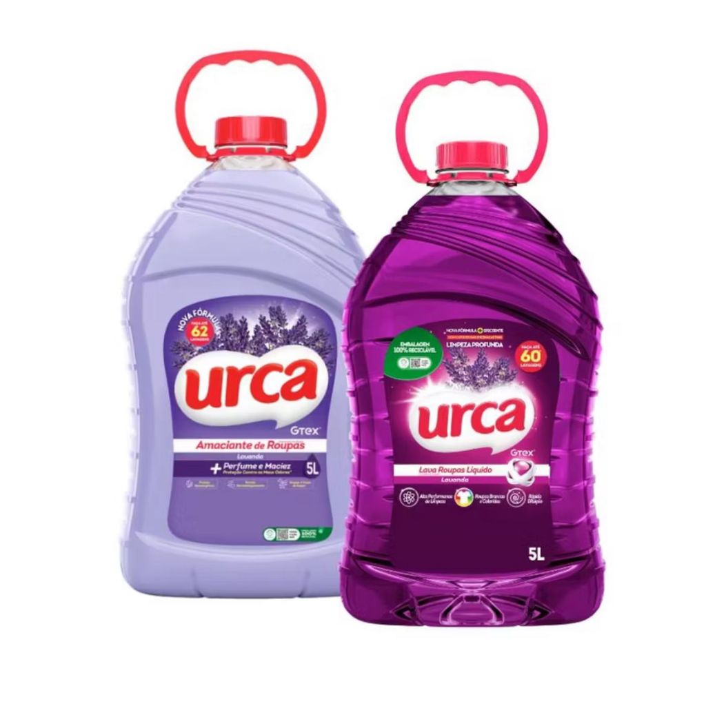 Kit Sabão Liquido Urca Lavanda 5L + Amaciante Urca Lavanda 5L em Oferta na Shopee