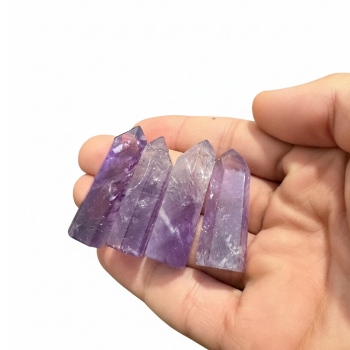 Pontas lapidadas pp cristais naturais polidos pedras brasileiras energia limpeza