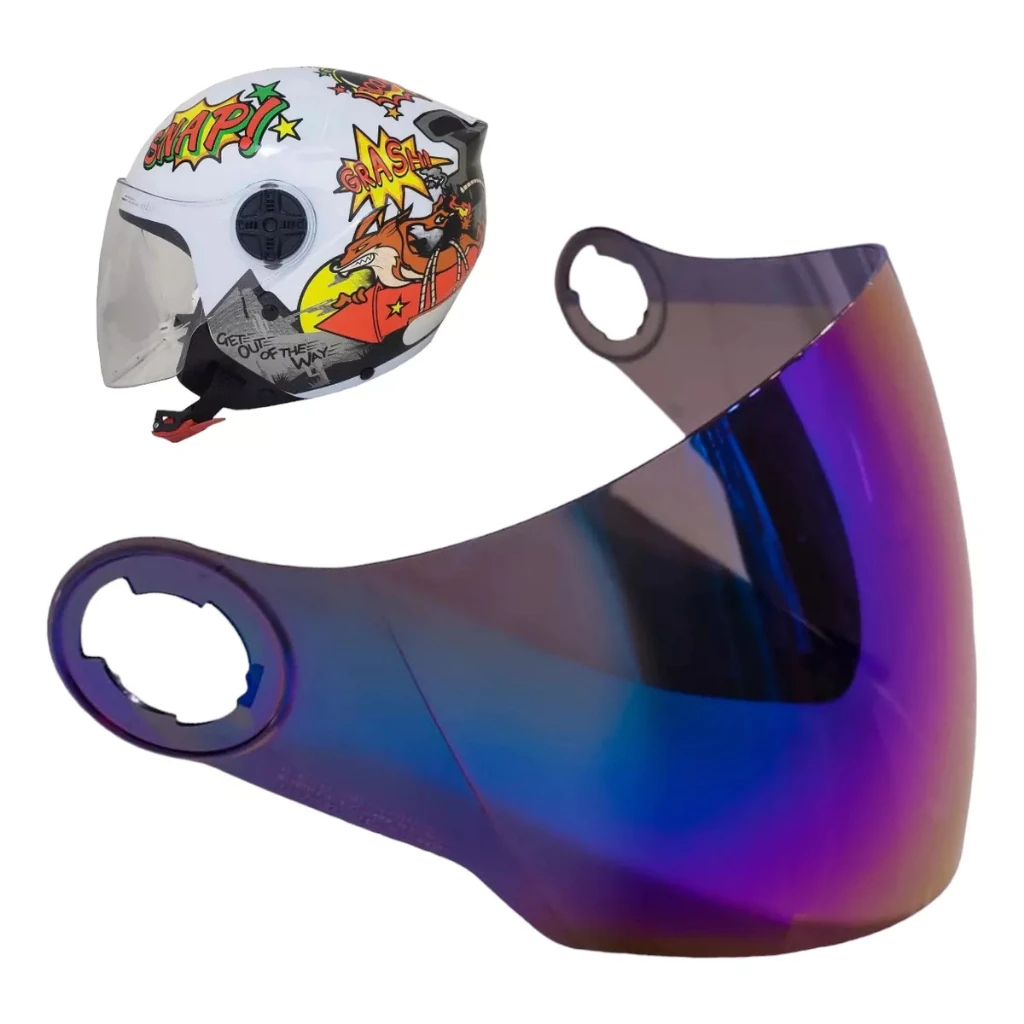 Viseira Espelhada Camaleão Capacete Aberto Ebf Spark Jet Polivisor
