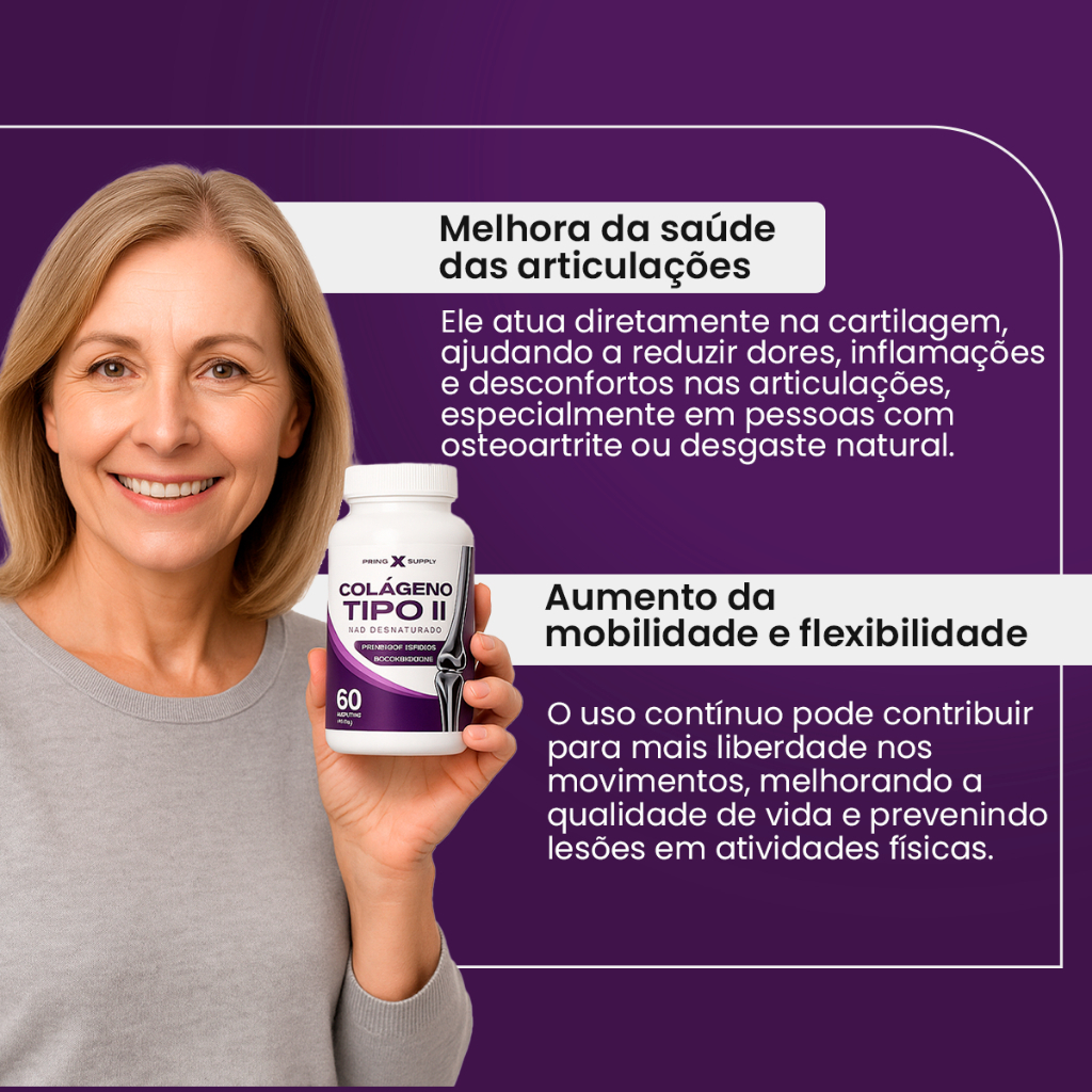 Colágeno Tipo 2 Premium Fórmula Ultra Avançada 60 Caps