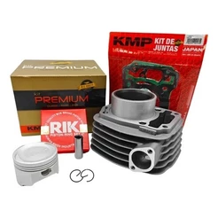 Kit Cilindro Pistao e anéis Honda CG 125 Titan 1995 até 1999 Kmp Premium Std