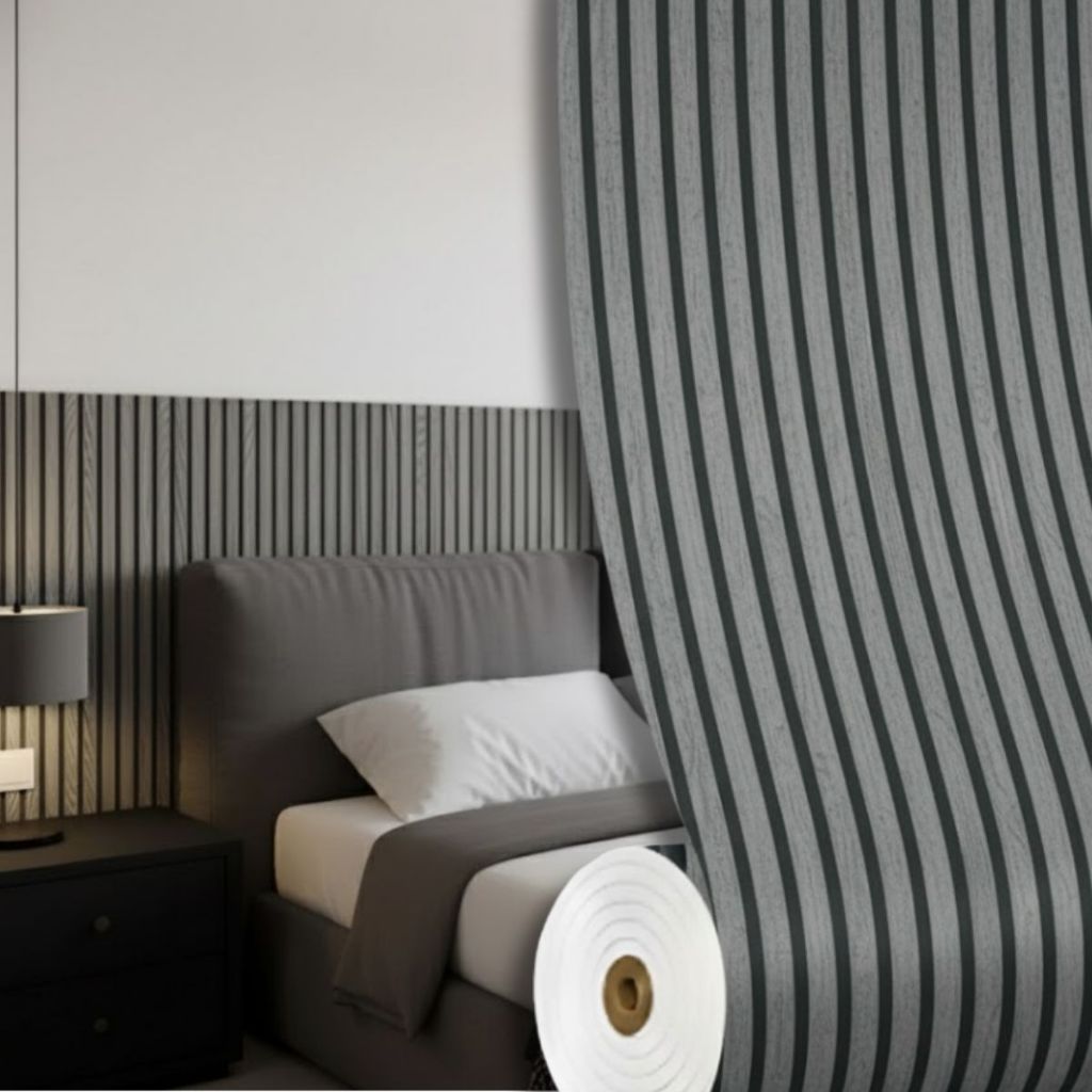 Kit 3 Revestimento Ripado Cinza 3D Autoadesivo Madeira 300x60cm Placa Grande Impermeável Flexível Parede Decorativa em Oferta na Shopee