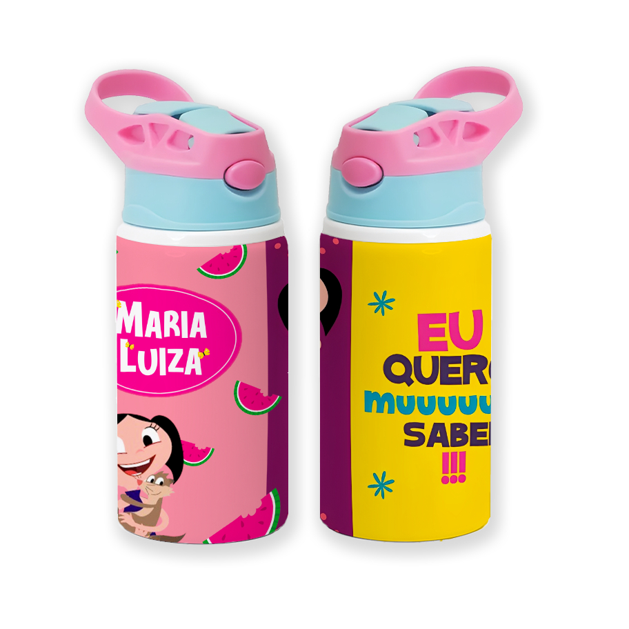 Garrafinha Infantil Show da Luna Personalizável Com Nome
