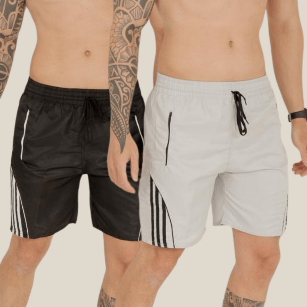 Kit 2 Bermuda Masculina de Tactel com Ziper e Cordão Para Treinos ou Corrida ao Ar Livre em Oferta na Shopee