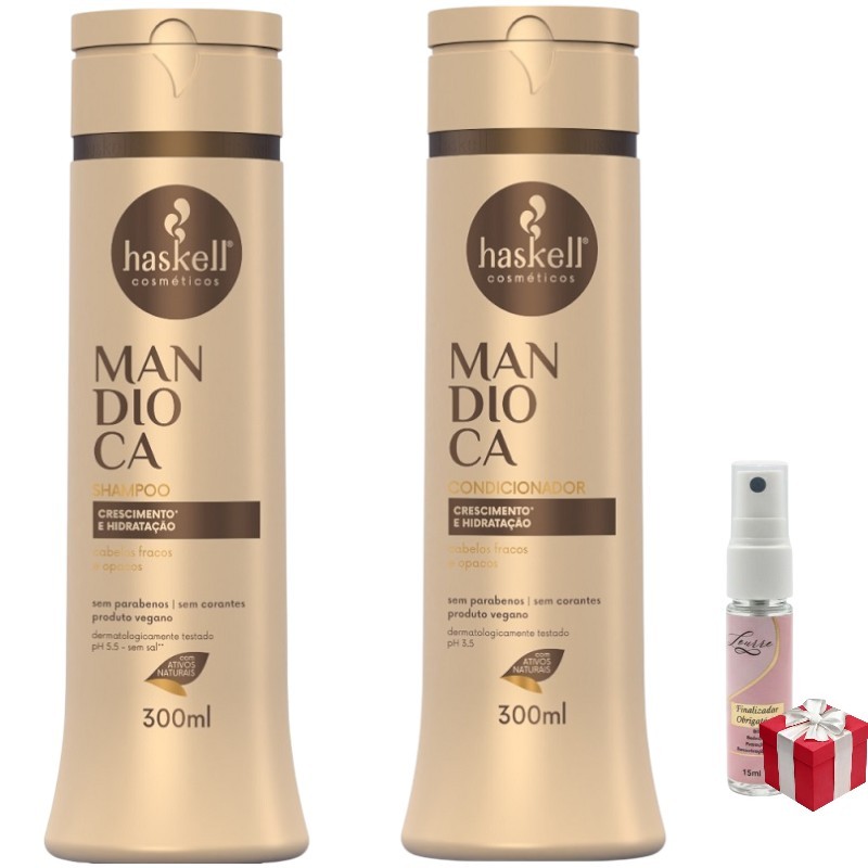 Kit Haskell Mandioca Shampoo 300ML  + 1 Condicionador 300ML