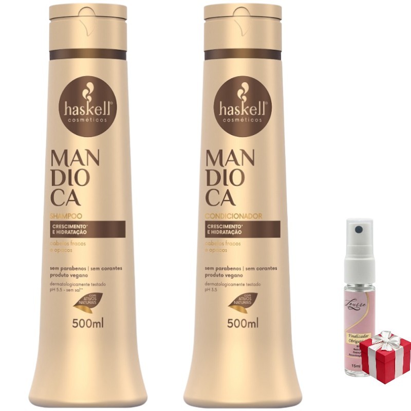 Kit Haskell Mandioca Shampoo 500ML  + 1 Condicionador 500ML