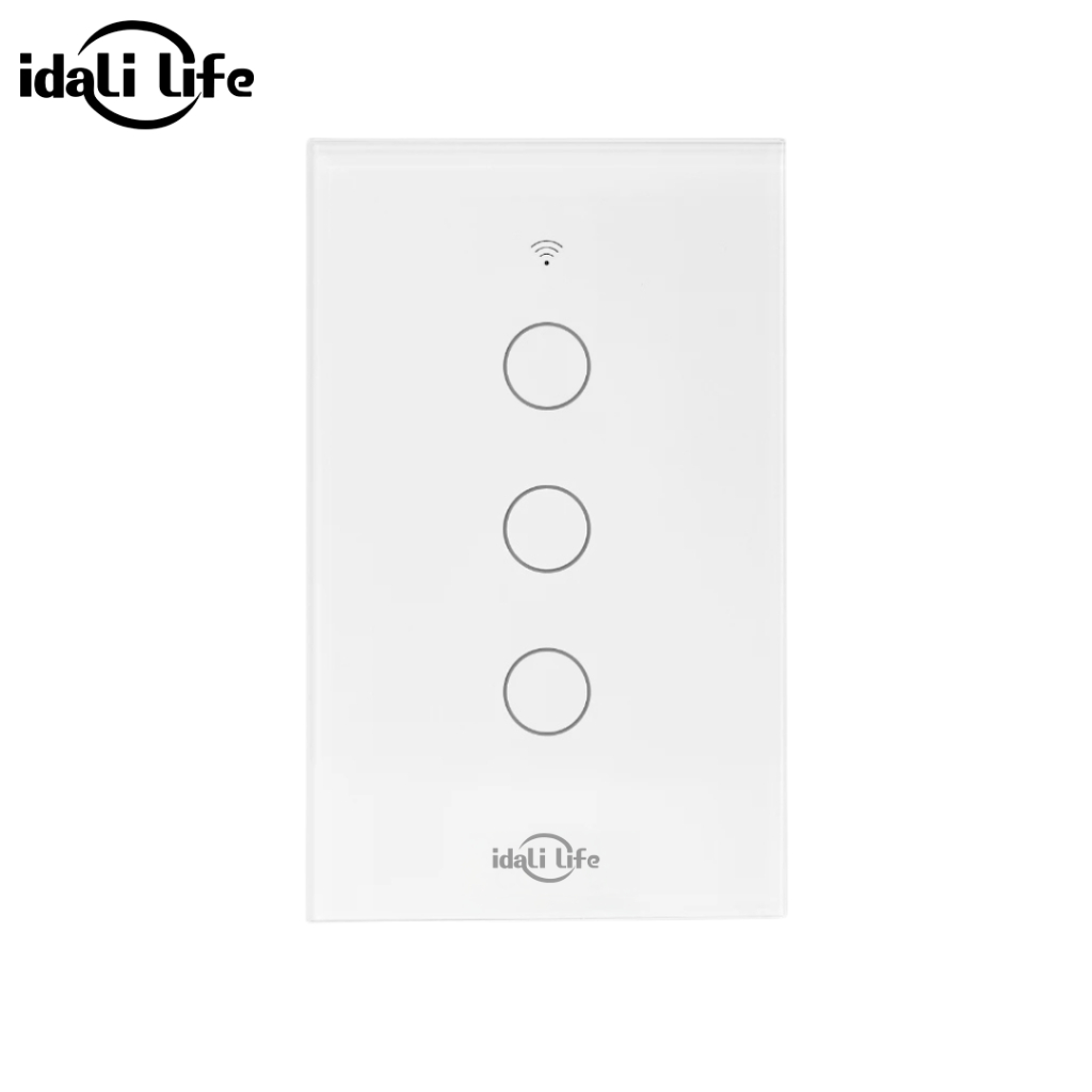 Interruptor Inteligente WiFi Com 3 Botões Touch Switch Trabalho Com Alexa Google Home IDALI LIFE