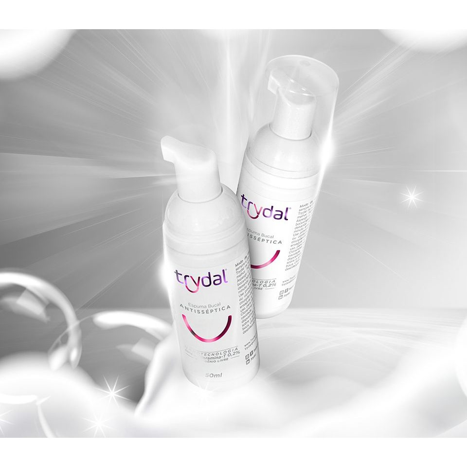 Espuma Antisséptica Trydal Clinical Pró 50mL solução bucal em Oferta na Shopee