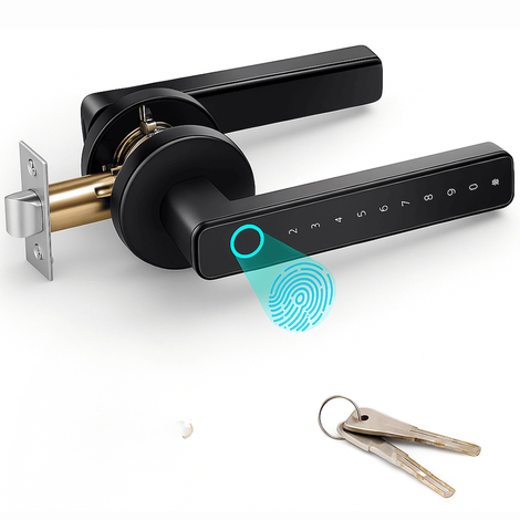 Fechadura Biométrica Digital Sigma FE10 – Senha, Cartão RFID e Chave – Smart Lock