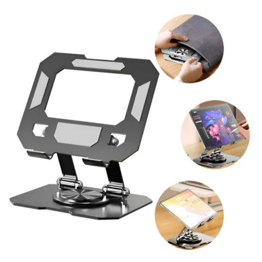Suporte de Mesa para Tablet 360° Base Ajustável e Dobrável Suporte Ergonômico em Oferta na Shopee