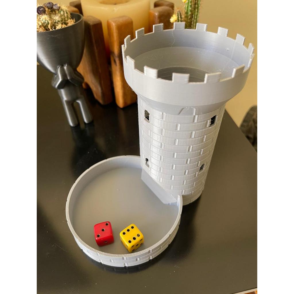 Torre de Dados RPG Castelo Medieval 15cm | Dice Tower para Board Game Mesa RPG Tabuleiro