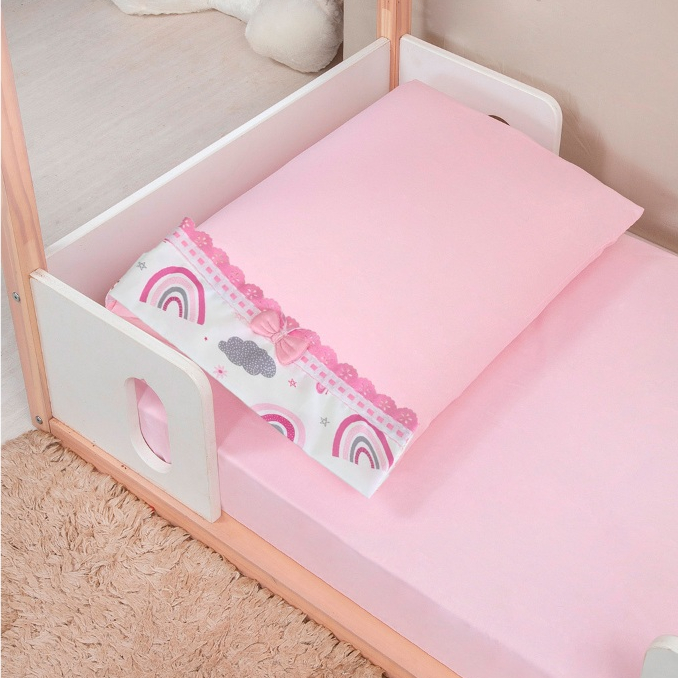 Jogo de Lençol 02 Peças Mini Cama 150x70cm Montessoriana Infantil - Fronha 50x70 cm em Oferta na Shopee
