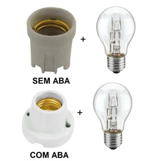 Soquete Porta Lâmpada de Porcelana E27 RCP + Lâmpada 70W 127V Incandescente Halógena para Churrasqueira 100W Fixo em Oferta na Shopee