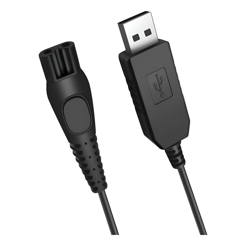Cabo Carregador Usb 15v Compatível Philips Hc3505 Hq8505 Preto