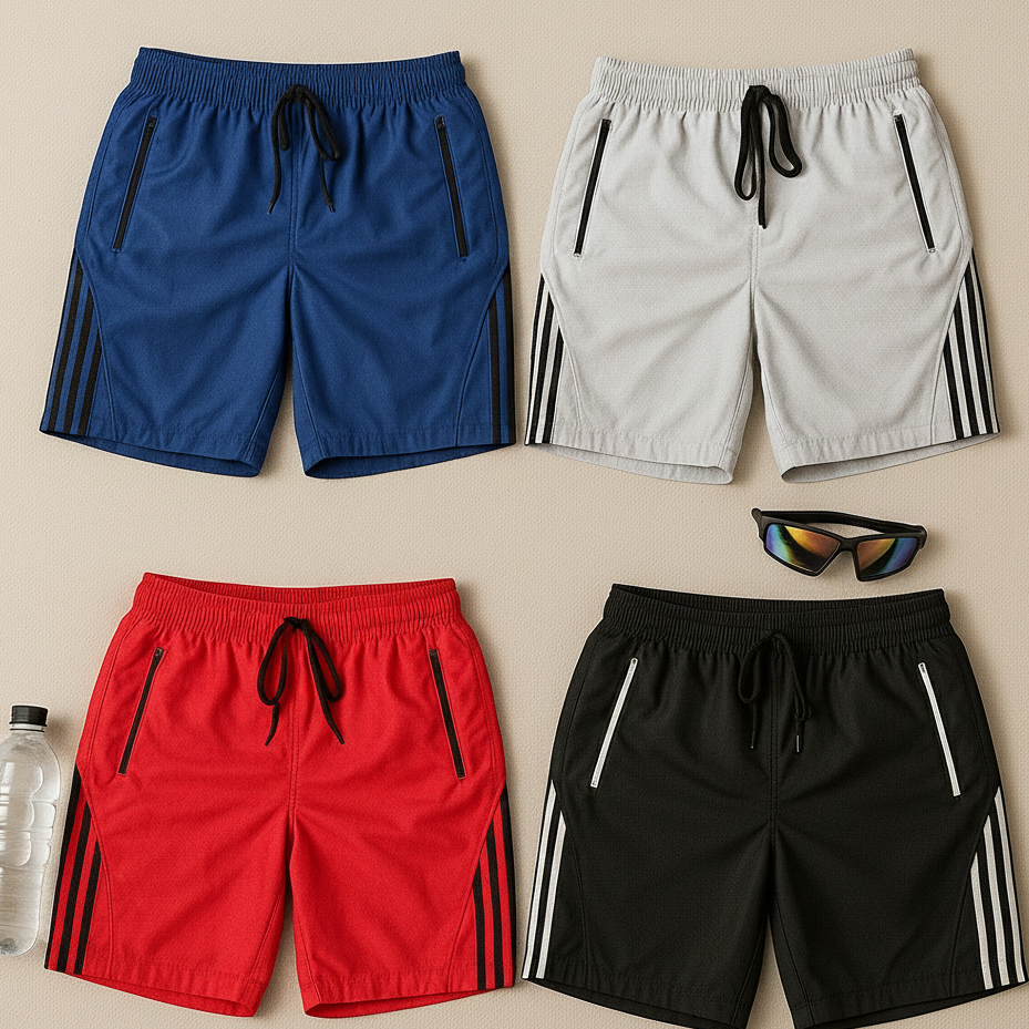 Kit 4 Bermuda Masculina Tecido Tactel Super Confortável 3 Bolso Grande Short para Treino e Corrida em Oferta na Shopee