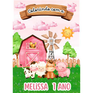 KITS 10-15-20-25-30 Livro de Colorir FAZENDINHA - AZUL ROSA - Lembrancinha - Personalizados em Oferta na Shopee