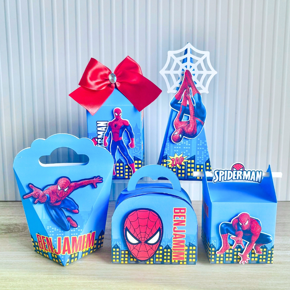 Kit de festa Personalizado Homem Aranha | Lembrancinha festa Homem Aranha | Aniversário Homem Aranha