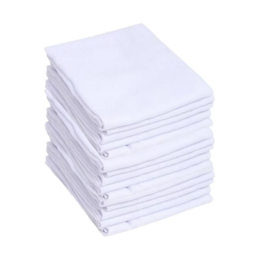 Fralda de Pano 70x70cm 100% Algodão Reforçada – Kit com 5, 10 ou 15 Unidades Pinte e Borde Bebê em Oferta na Shopee