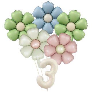 KIT MARGARIDAS 45CM BALÃO METALIZADO JARDIM ENCANTADO FLORES Margarida, BUQUE em Oferta na Shopee