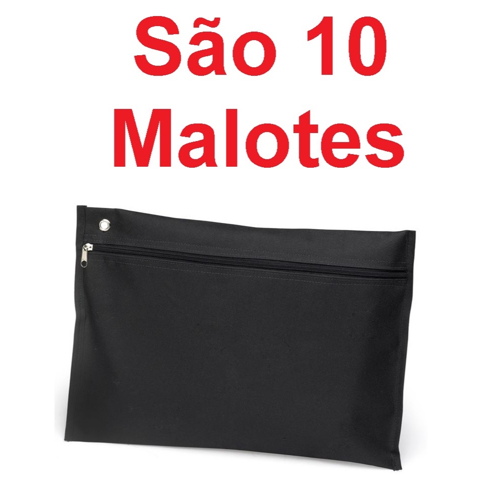 10 Malotes Nylon Para Caixa Loja Contabilidade Nylon 27 X 17 B2