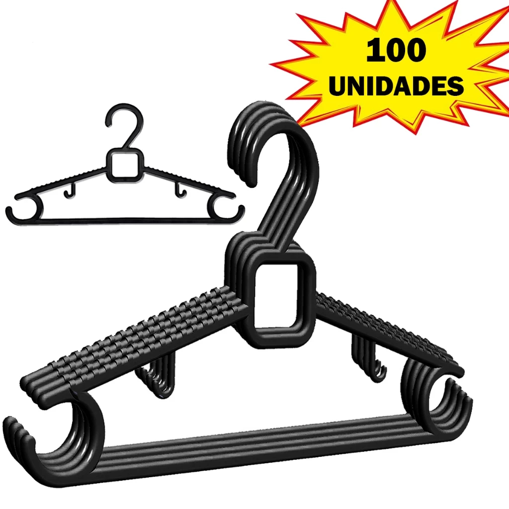 Kits Cabides Adulto Qualidade Premium Calças Camisas Camisetas Vestidos Jaquetas Atacado em Oferta na Shopee